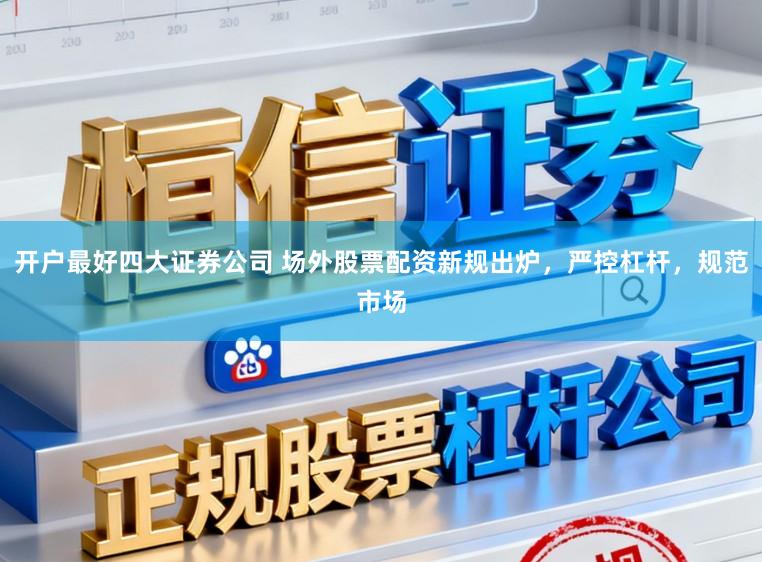 开户最好四大证券公司 场外股票配资新规出炉，严控杠杆，规范市场
